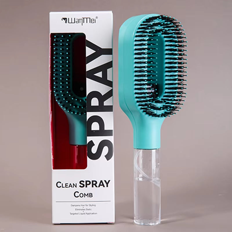 2In1 Sprayer Comb Detangling Scalp Massage Hairbrush with Spray Bottle Essential Oil Water Mist Spray Brush Anti-Static Autumn